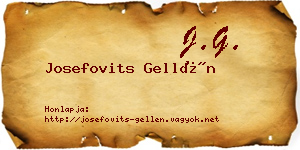 Josefovits Gellén névjegykártya
